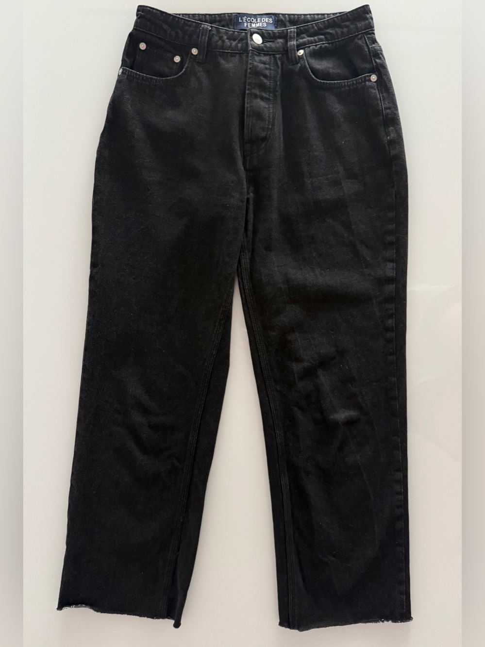 L’ECOLE DES FEMMES Black High Waisted Skinny Jeans - Size 30”X27” - Straight Leg
